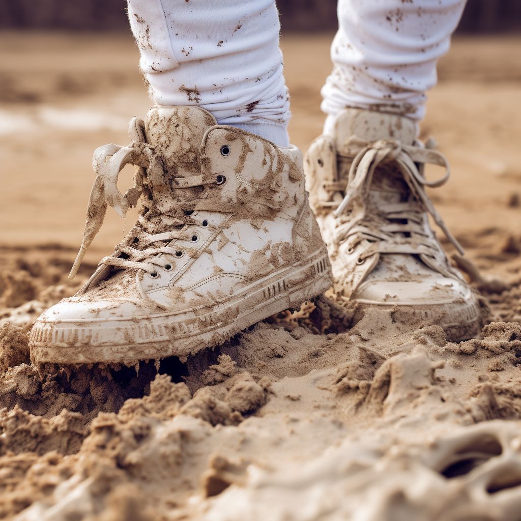 Фото Сонник белые кроссовки в грязи